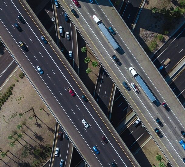 highway scene from above