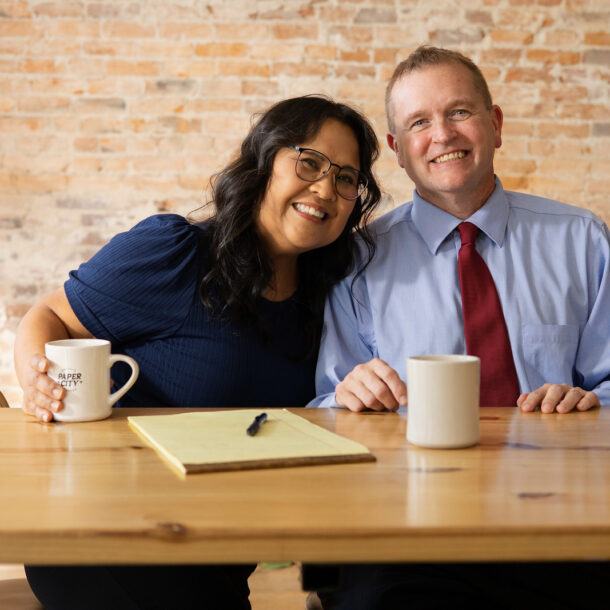 Aaron McHenry with client