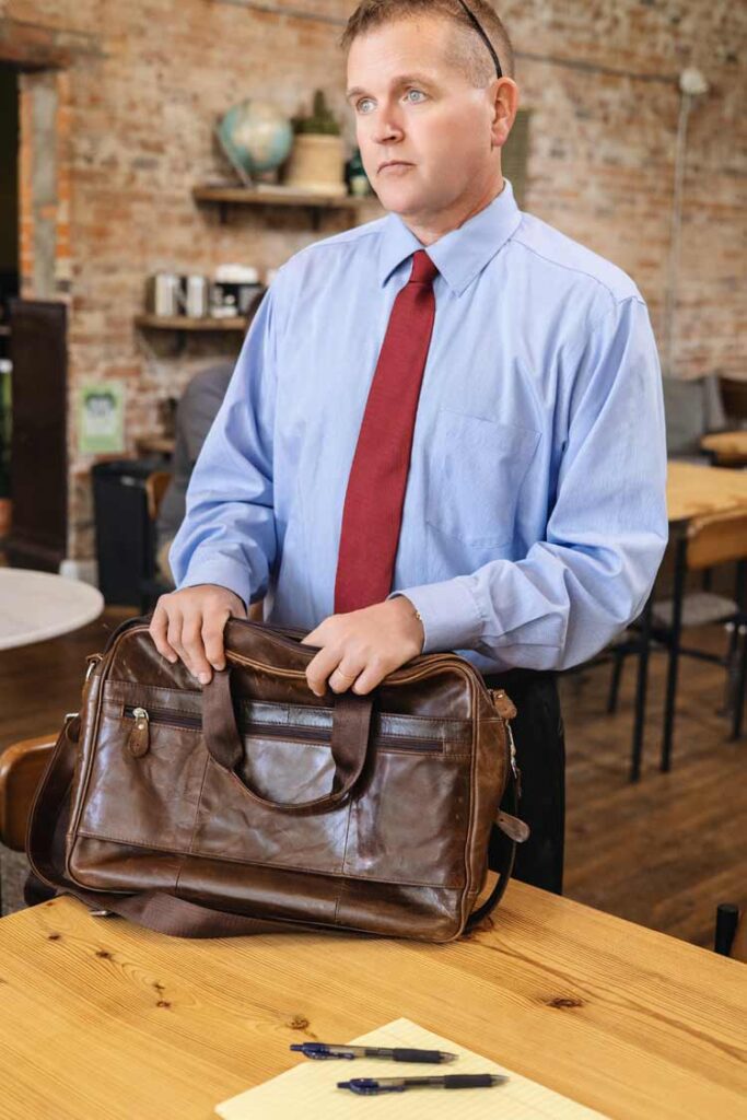 Warren Law Firm Attorney Aaron McHenry, off to court! 